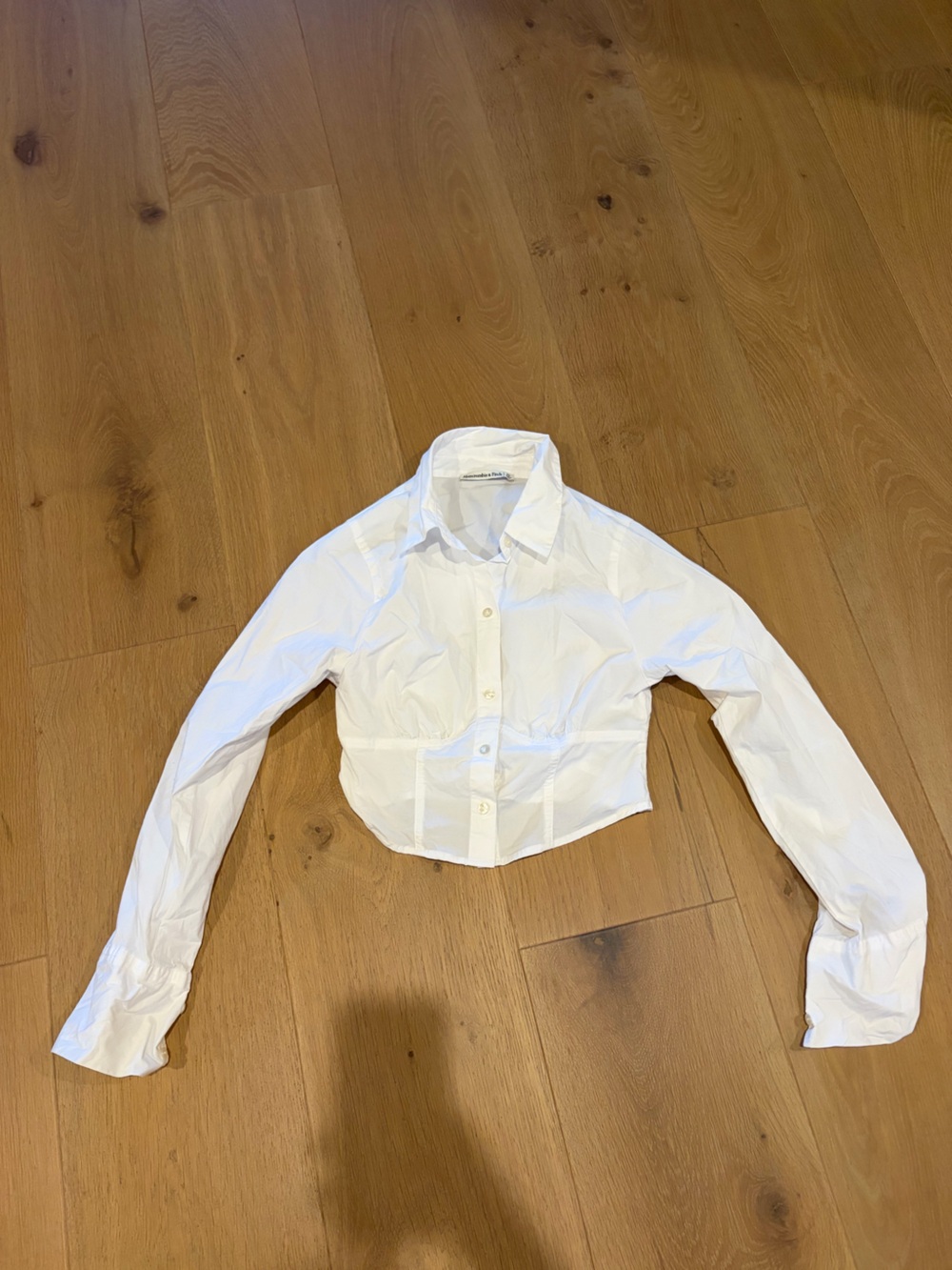 Abercrombie & Fitch Corset Style Fitted Cropped Dress Shirt